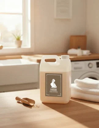 Illustration de la lessive naturelle ultra concentrée et bio du Chaudron d’Hygée